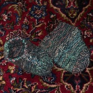 Handmade Knitted wool toddler booties slippers